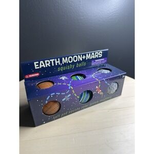 Aurora® Toys Engaging Earth, Moon, Mars Squishy Sensory Balls (3) Toy NIB 🌎